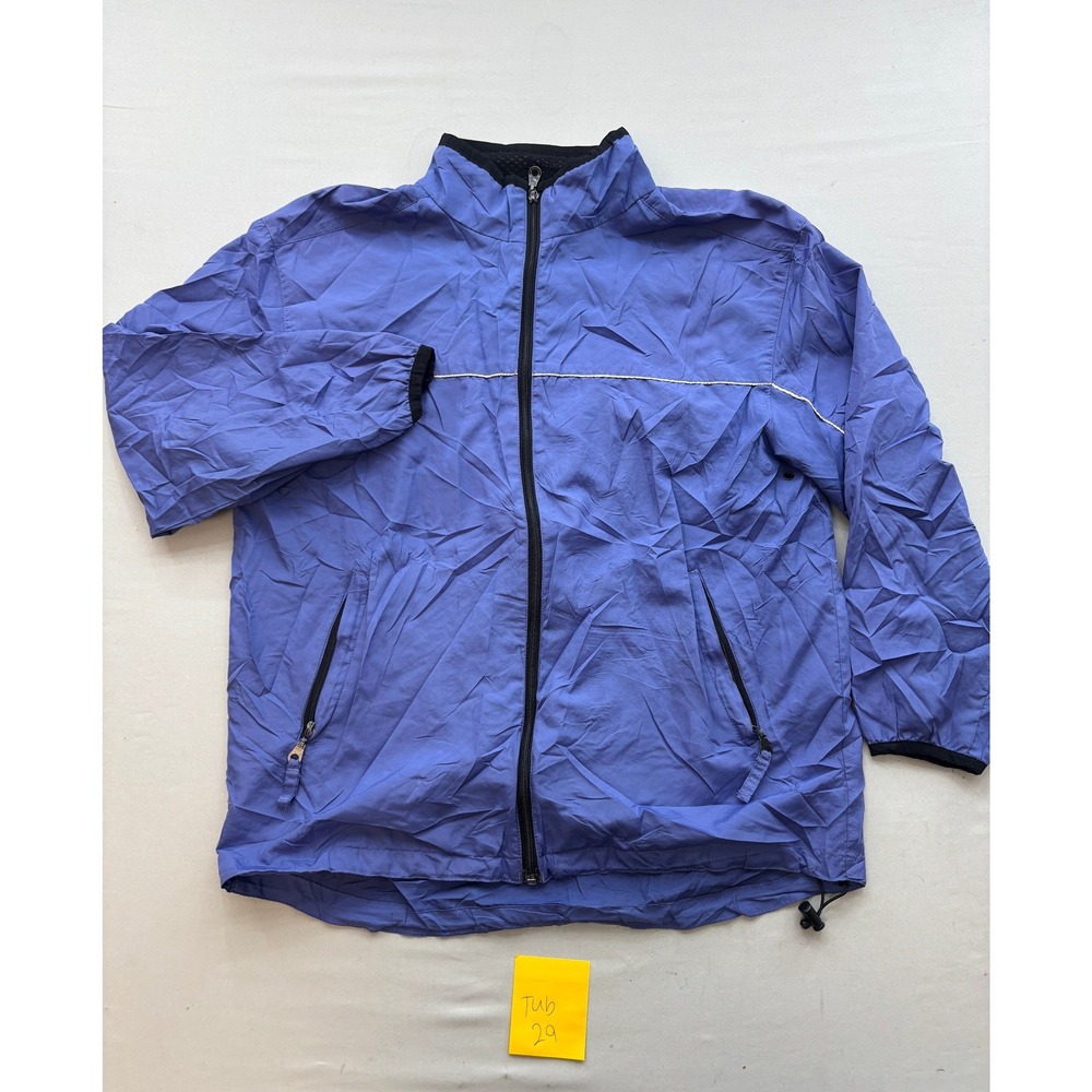 Prospirit Mens Blue Full Zip Windbreaker Jacket Size Medium Water Repellent